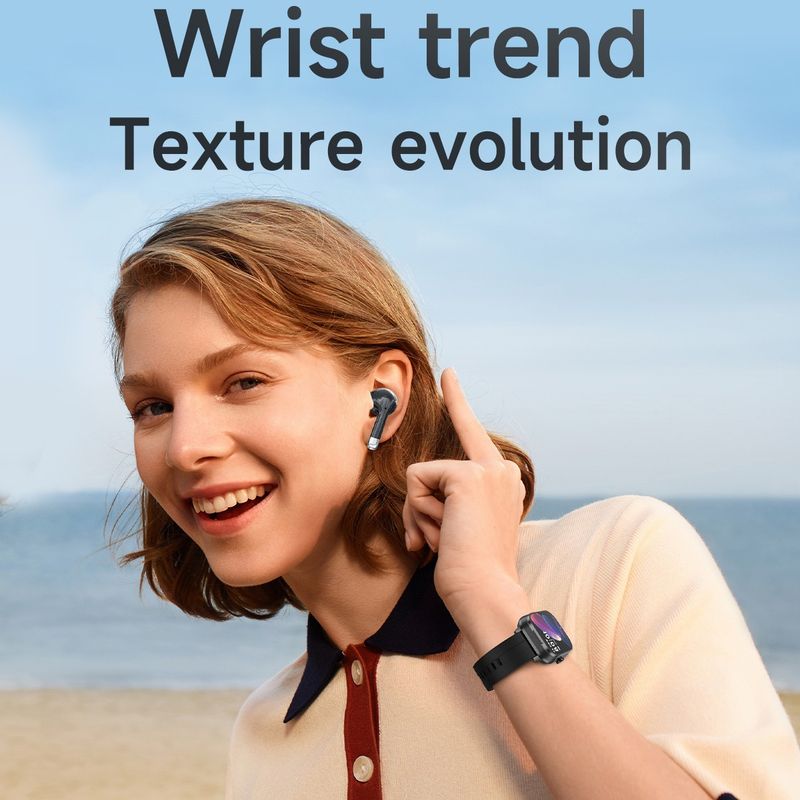 Sınır Ötesi Sıcak Ürün D8pro Kulaklık Akıllı Saat 2'si 1 Arada Spor Müzik Çalma NFC Erişim Kontrolü Bluetooth Arama_voghion.com