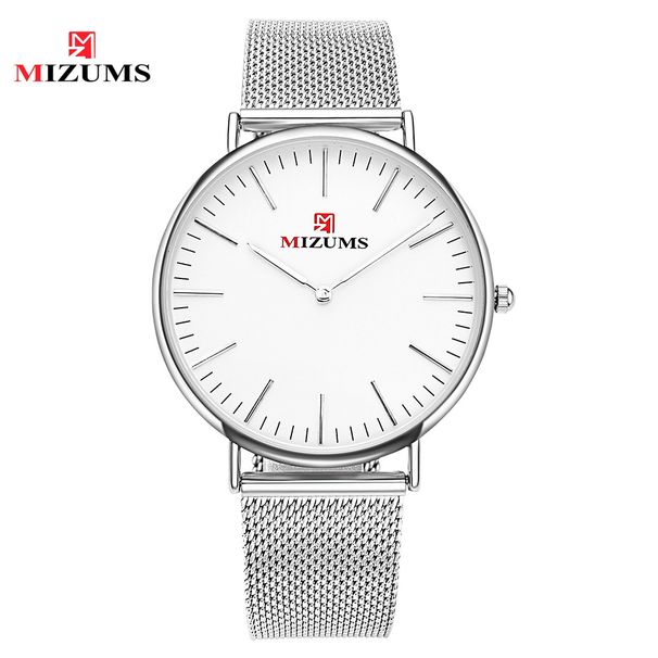 MIZUMS M8009 Ceas bărbătesc cu cuarț, business casual, cu bandă de oțel_voghion.com