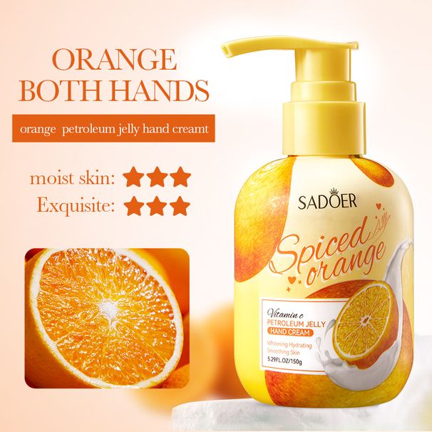 Full English SADOER Peach VE Vaseline Anti Dry Crack Press Hand Cream_voghion.com