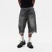 Men's Clothing Retro Washed Distressed Basic Cropped Trousers Casual Loose Solid Color Straight Jeans New_voghion.com