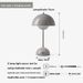 Nordic Dekorative Knospe Dänische Atmosphäre USB Wiederaufladbare Schlafzimmer Nachttisch Einfache Touch Pilz Tischlampe_voghion.com