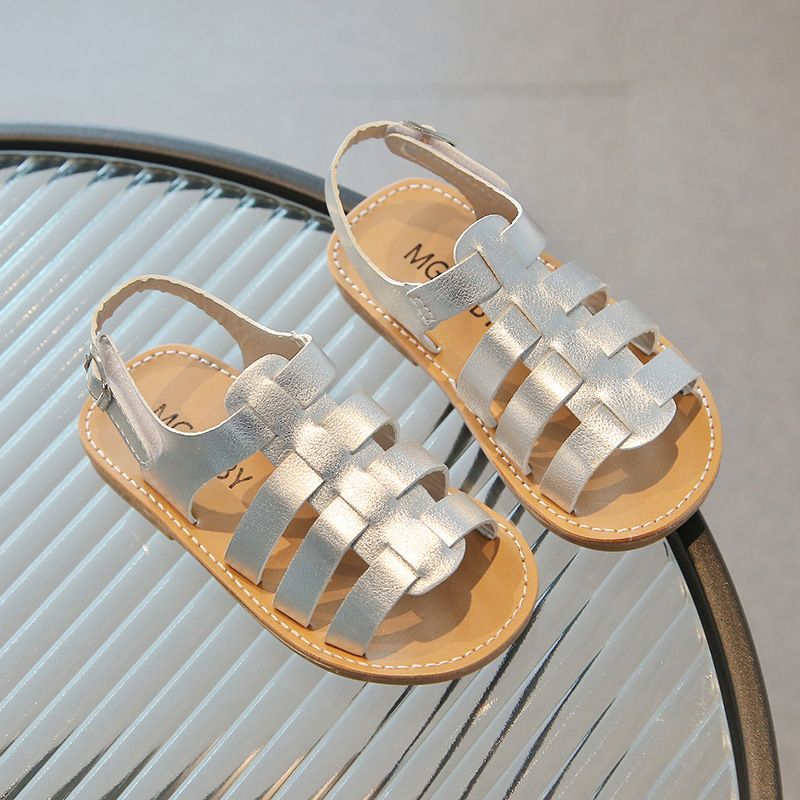 Kids' Shoes Summer New Fashion Little Girl Woven Princess Shoes Children's Soft Bottom Beach Shoes Trendy_voghion.com