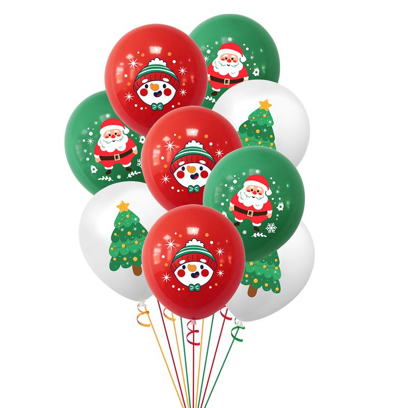 Home & Garden New Christmas latex printed balloon set Santa Claus Christmas tree snowman party decoration_voghion.com