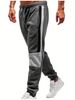 Men's Clothing Casual Jogger Pants With Zippered Pockets - Slim Fit Stretch Polyester Comfortable For Sports Daily Wear ( Light Gray, Black)_voghion.com