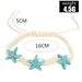 Beach style hand woven string starfish knot anklet_voghion.com
