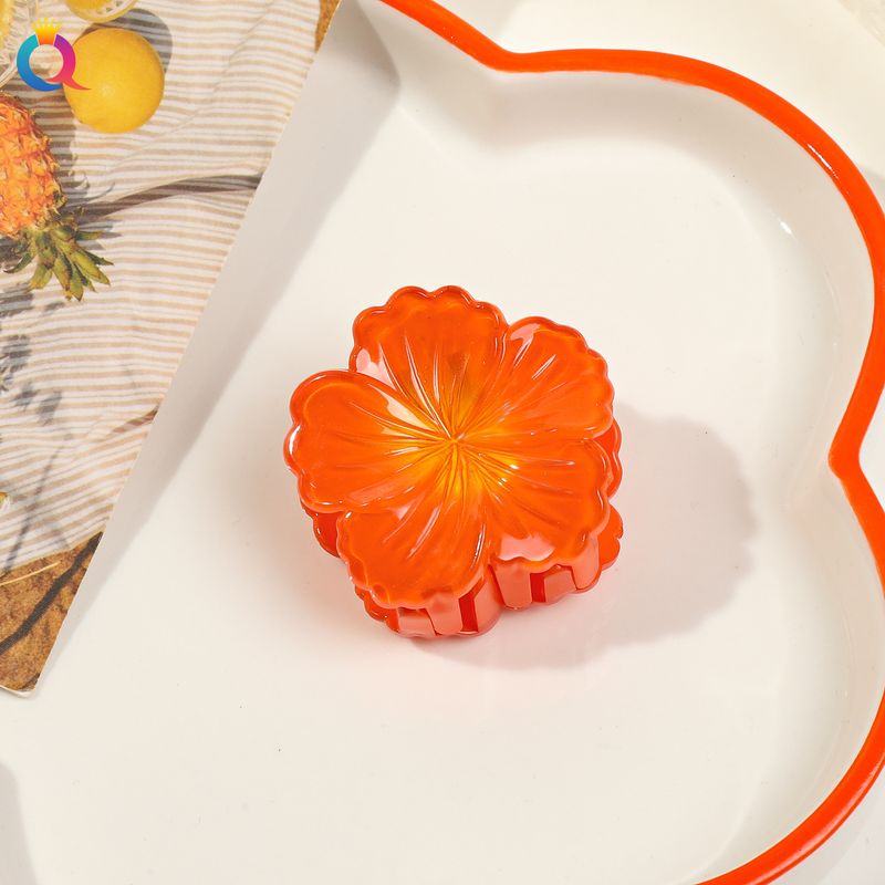 Sweet Gradient Hibiscus Flower Clip Girl Daisy Hairpin Simple Flower Hairpin Shark Clip Hair Accessories_voghion.com