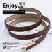 New Fashion U-shaped Alloy Head Button Thin Versatile Dress 1.5cm Solid Color Slim Fit Women's Belt_voghion.com