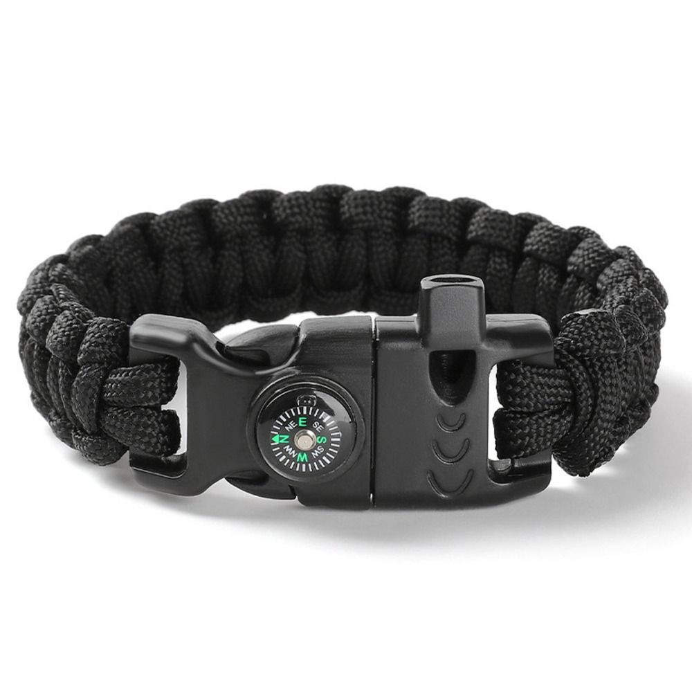 Bracelet, life-saving bracelet, seven core rope, woven survival whistle, flint, large compass, umbrella rope_voghion.com