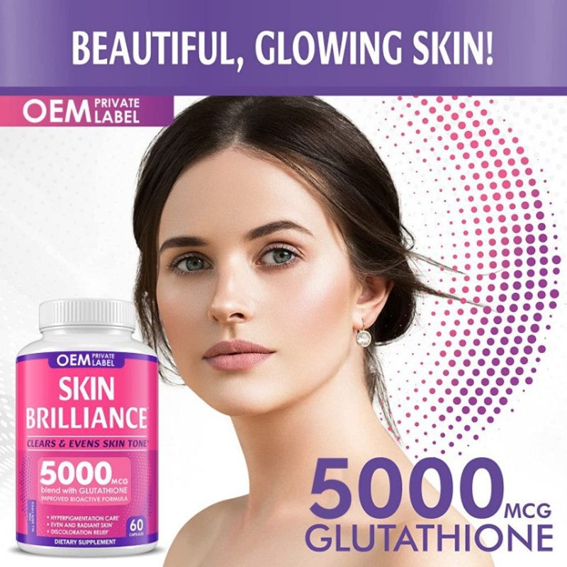 Glutathione Capsules - 1,500mcg Glutathione Supplement - Skin Tone Enhancer - Targets Dark Spots And Acne Markers - Powerful Antioxidant - 60 Capsules_voghion.com