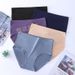 2025d Plus Size Mid-Waist Tummy Control Milk Silk Women's Briefs Solid Color Breathable Crotch Skin-Friendly Comfortable_voghion.com