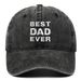 Unisex BESTDADEVER embroidered baseball cap made of pure cotton old washed baseball cap for outdoor leisure_voghion.com