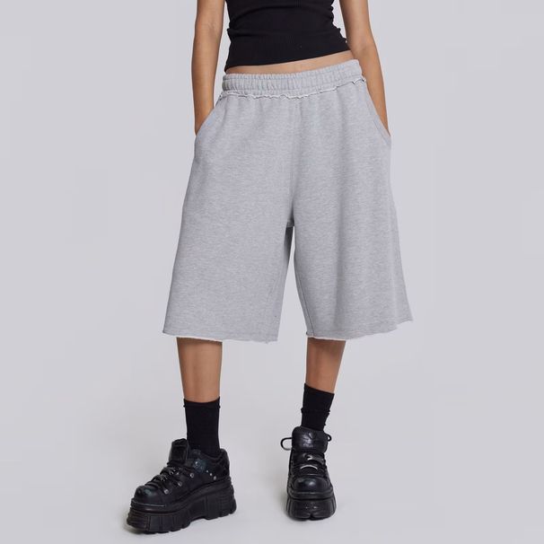 Unisex Streetwear Jogginghose mit lockerer Passform – Leichte Polyester-Freizeithose für Damen und Herren (Grau/Schwarz, S–XL)_voghion.com