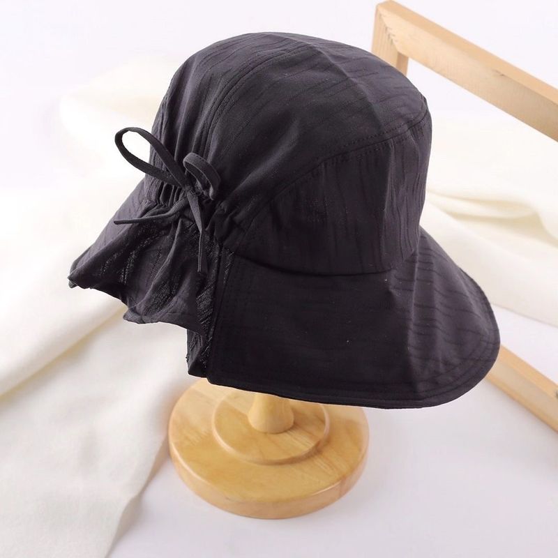 Vissershoed Dames Zomer Dunne stijl Reismode Eenvoudige boogvouw Zonbescherming Komhoed Zonbeschermingshoed_voghion.com