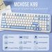 MCHOSE K99 96% Wireless Gaming Keyboard, Gasket Mechanical Keyboard, BT5.0/USB-C/2.4GHz Wireless Creamy Keyboard, With 6-Layer Padding, 6000mAh Batter_voghion.com