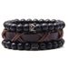 Natuursteen combinatie set ronde kralen armband micro ingelegde Boheemse kruiskralen_voghion.com