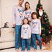 Christmas Plaid cartoon deer Christmas family dress printed home dress pajamas_voghion.com