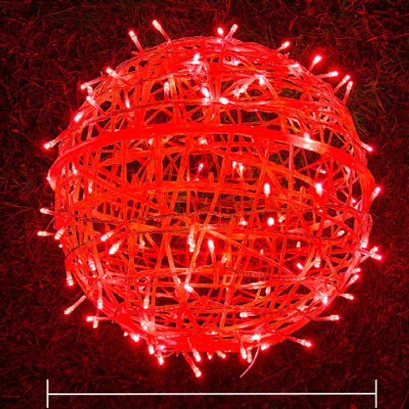 Waterproof LED String Lights With Rattan Ball Design - 7 Inch Outdoor Decorative Fairy Lights, 200 LED Bulbs, Multi-Color Options, Remote Control_voghion.com