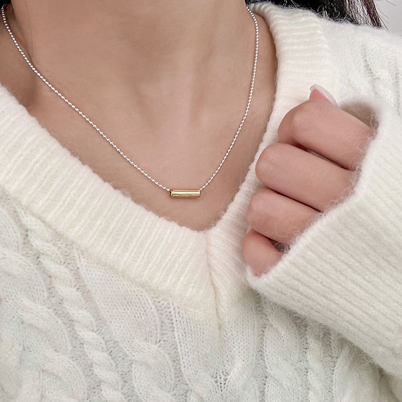 Color VENUS Gold Heart Rice Bead Necklace for Women Girl Party Gift Fashion Simplicity Unique Design Jewel_voghion.com