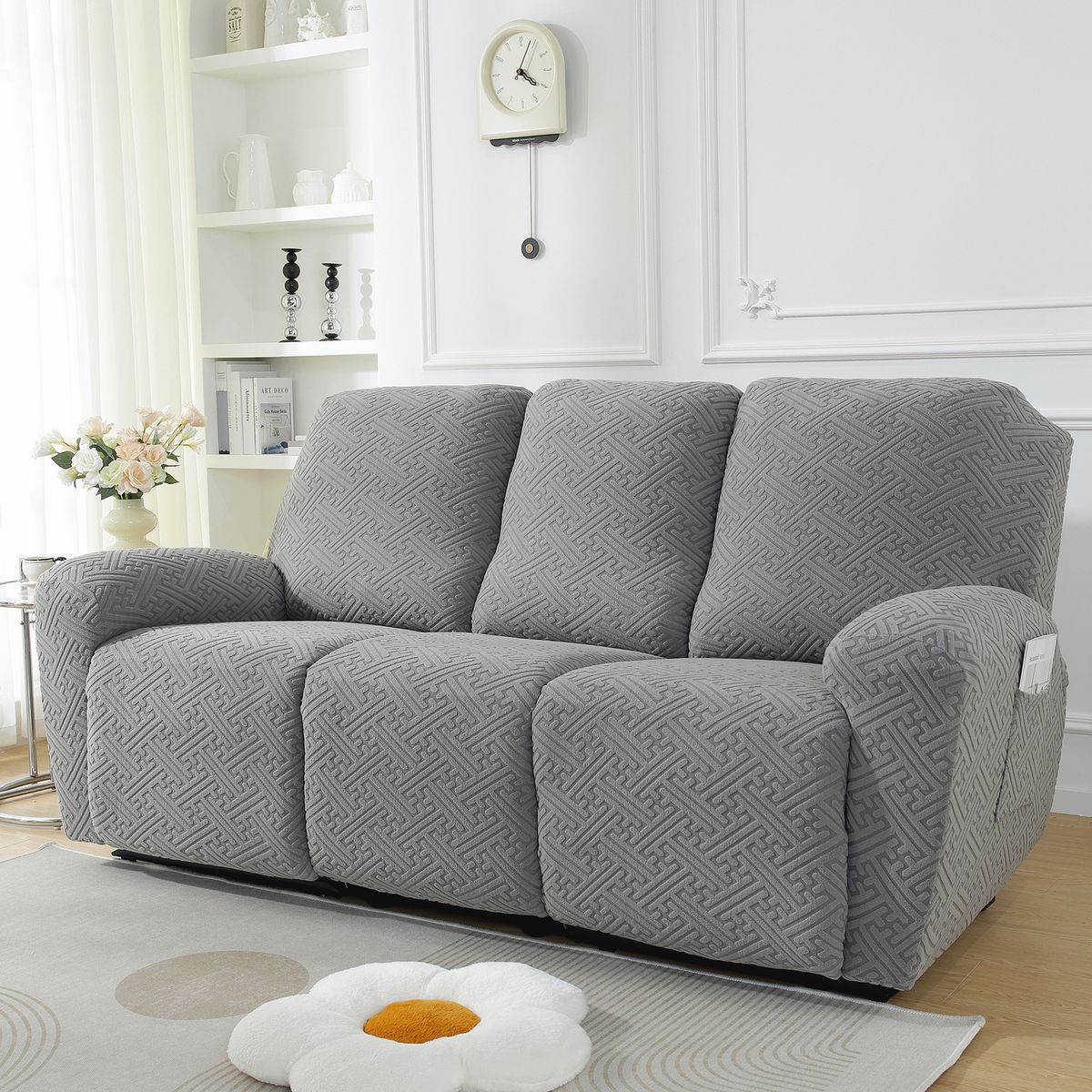 Housse élastique pour canapé Chesterfield, protection intégrale de luxe pour canapés d'angle et fauteuils inclinables, design minimaliste moderne_voghion.com