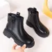 Leather Children Shoes Girls Boys Solid Color Bootie Fashion Soft Baby Short Comfortable Anti-slip Kids Leisure Boots_voghion.com