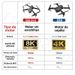 Orange EVO E88 Pro Mini Drone RC Quadricottero Pieghevole con Telecamera Professionale HD 8K e Motore Brushless a Flusso Ottico_voghion.com