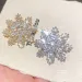 Designer Silver Toned Snowflake Brooch With Sparkling Crystals Delicate Daily Elegant Jewelry Gifts For Her High -_voghion.com