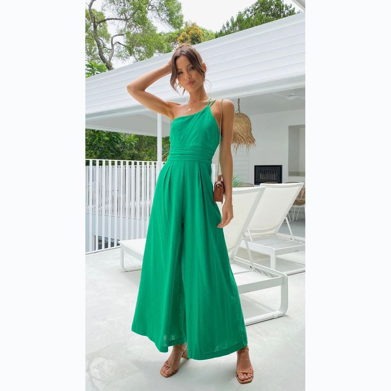  Lente/zomer Nieuwe effen jumpsuit van hennepkatoen met wijde pijpen en wijde pijpen 22105_voghion.com