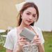 Women's Magnetic Buckle Wallet Short Stylish Multi Card Card Holder Ultra Thin Solid Color Coin Purse_voghion.com