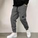 Men's Solid Color Casual Jogger Pants - High Street Retro Style Elastic Cuff Sweatpants For Urban Fashion (Multiple Colors & Sizes)_voghion.com