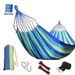1-2 Person Outdoor Canvas Hammock Portable Thickened Anti Rollover Striped Hammock Garden Travel Camping Hanging Swing Hammock_voghion.com