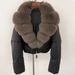 Damen-Winter-Pufferjacke mit Fuchspelzkragen, 90 % weiße Entendaunen, abnehmbare Kapuze, übergroße Passform, Wärme bei jedem Wetter_voghion.com
