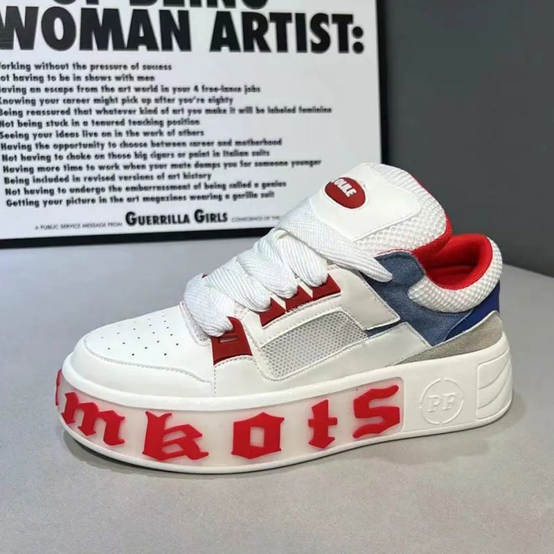 Gepersonaliseerde mode comfortabele casual schoenen campus student mannelijke dikke zolen verhogen board schoenen mannelijke_voghion.com