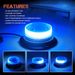 Magnetic Base Strobe Light 24 LEDs Car Roof Flashing Hazard Warning 12V 24V Auto Safety Beacon Lamp Red Blue Yellow_voghion.com