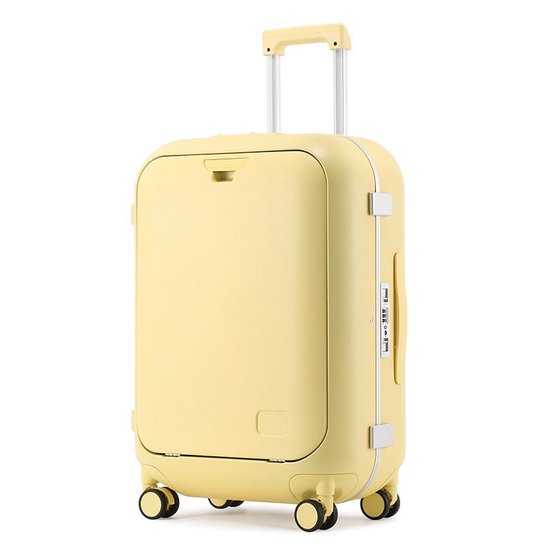 Valigia per PC con apertura frontale, 20 pollici, valigia da cabina, 18 pollici, trolley per bambini, valigia con telaio in alluminio, borsa con password_voghion.com