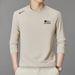 Fall Winter Men Sweater Casual All-Match Classic Printed Label Round Neck Loose Long Sleeves Men's T-Shirt_voghion.com