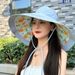 18CM Oversized Brim With A Double-sided Fisherman For Women's Summer Korean Version Sunshade, UV Protection, And Sun Hat_voghion.com