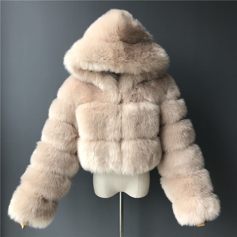 Women's faux fur coat short faux fur coat_voghion.com