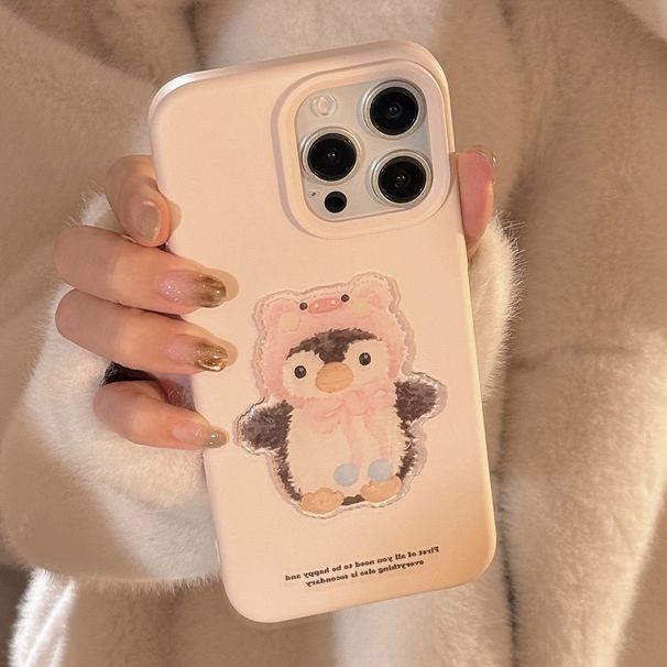 Unbeatable Quality Cute Three-Dimensional Penguin Baby Iphone16promax Mobile Phone Shell For IPhone New Arrival 15 Stylish Creative 14_voghion.com