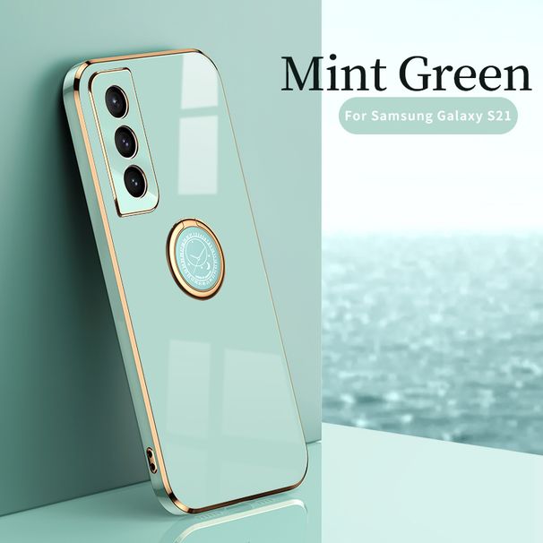 Plating Ring Holder Cover For Samsung S21 Ultra Case galaxy s20 s21 plus s20 fe Case Soft Silicone_voghion.com