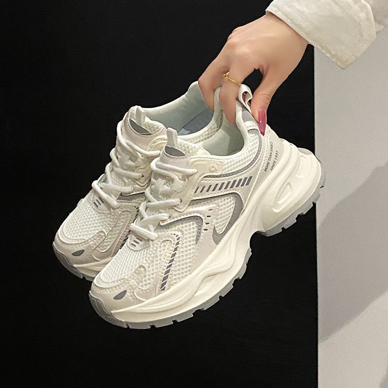 RenMou Ins Korean Version New Dad Women 2024 Autumn Student Sports Running Casual Thick Soled Height Increasing Shoes G2307 Exclusive Supply_voghion.com