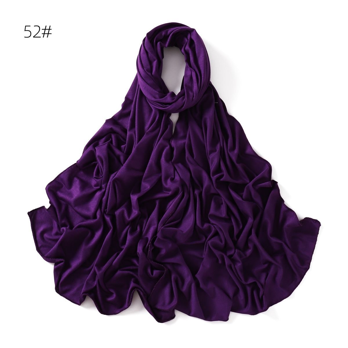 Sciarpa unisex in modal tinta unita, calda, morbida e traspirante, in cotone mercerizzato monocromatico, foulard da donna_voghion.com