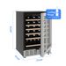 24in Wine Refrigerator Cooler-51 Bottle Capacity_voghion.com