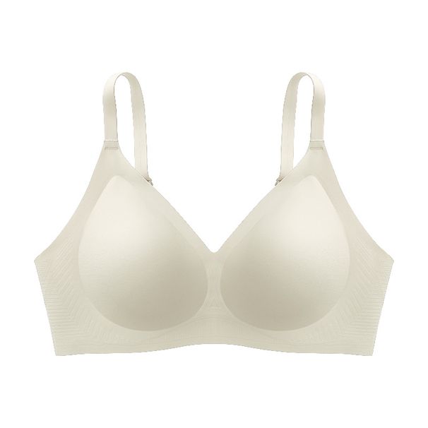 Brand comfortable silicone without steel ring, ultra-thin and seamless women's underwear, fixed soft support, non empty_voghion.com