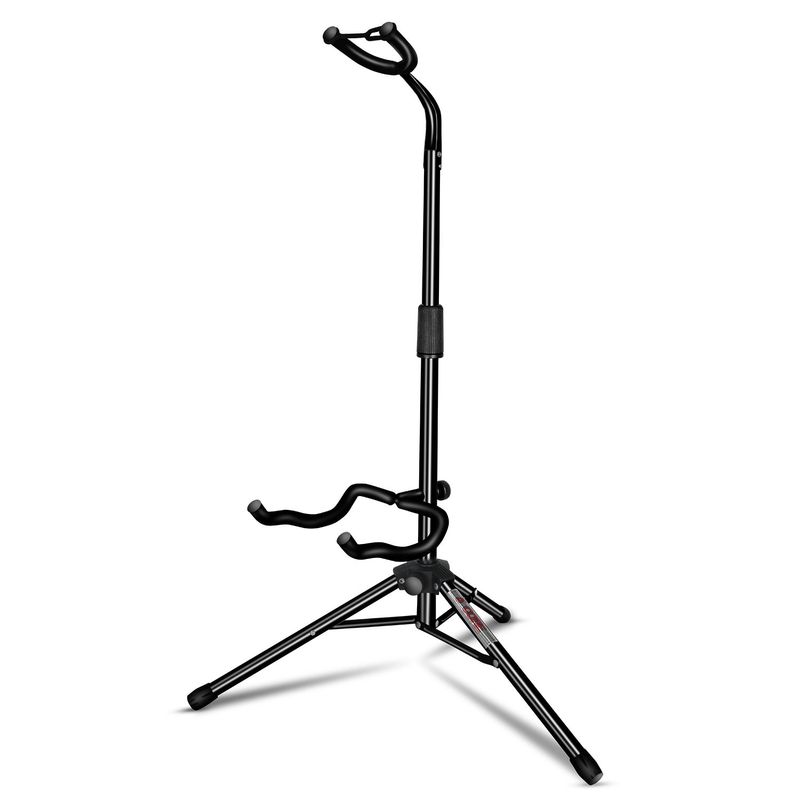 5 Core Guitar Stand Floor Adjustable Heavy Duty Tripod Acoustic Electric Bass Cello Upright Folding Stands W Neck Holder For On Stage Studio - GSH HD BLK_voghion.com