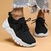 Plus Size Women's Breathable Sock Sneakers Slip-On Lazy Shoes_voghion.com