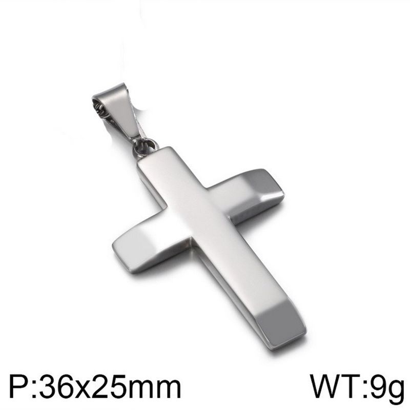 Bijoux pour hommes, accessoires de mode urbaine, collier pendentif croix en acier inoxydable pour hommes, tendance et créatif_voghion.com