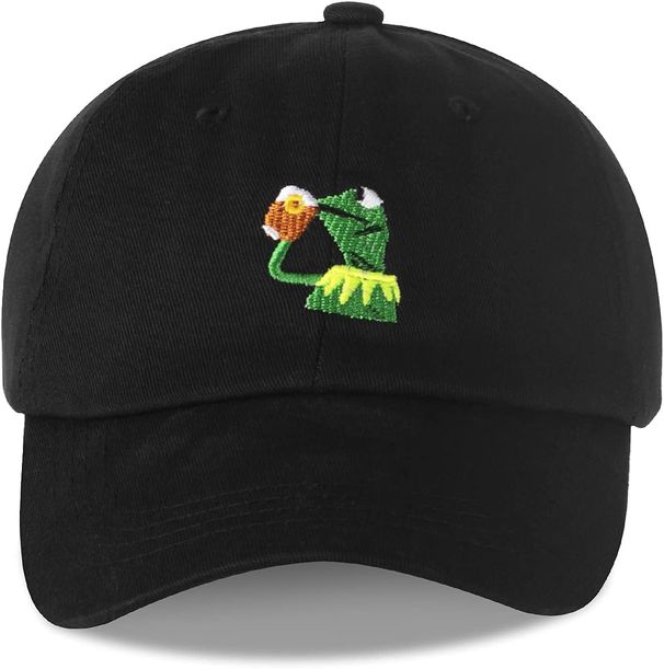 Cappello da baseball regolabile Kermit The Frog ricamato - Unisex Classico Dad Trucker Hat_voghion.com