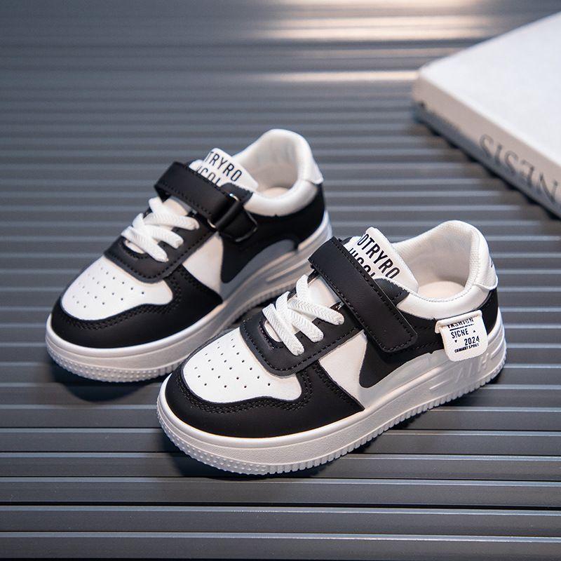 Kinderschuhe Frühling und Herbst Neue Casual All Match Kinder Sneakers Klettverschluss Weiche Sohle Weiße Schuhe Jungen Sportschuhe_voghion.com