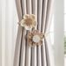 Curtain Tiebacks – Boho Pearl/Floral Tiebacks For Drapes, Modern Window Decor, Adjustable Rope Holders (Set Of 2) – Farmhouse Home Accessories_voghion.com