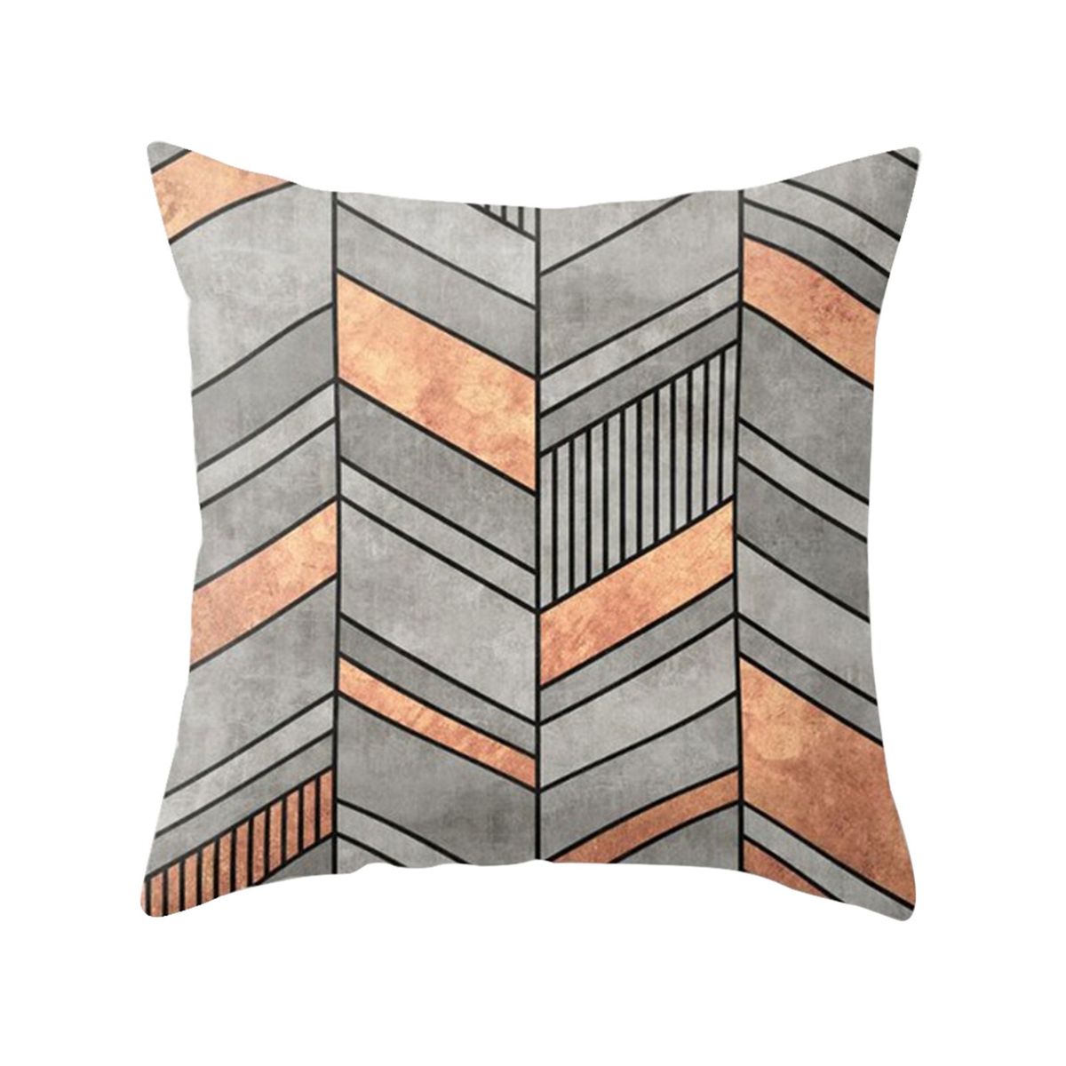 Taie d'oreiller Unique à impression de géométrie irrégulière, fournitures de canapé et de lit, housse de coussin_voghion.com